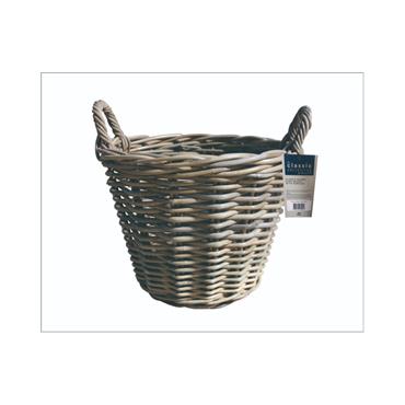 CLASSIC ROUND KUBU BASKET WITH HANDLES