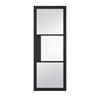 SEATTLE 3 LITE CLEAR GLASS BLACK PRIMED DOOR 80X34