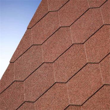 ARMOURSHIELD HEX SHINGLES RED 2SQM PK