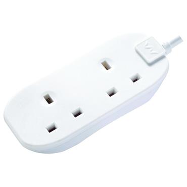 2 SOCKET 5METRE 13AMP EXTENSION LEAD WHITE