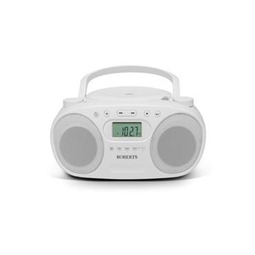 ROBERTS ZOOMBOXFMW CD BOOMBOX WHITE