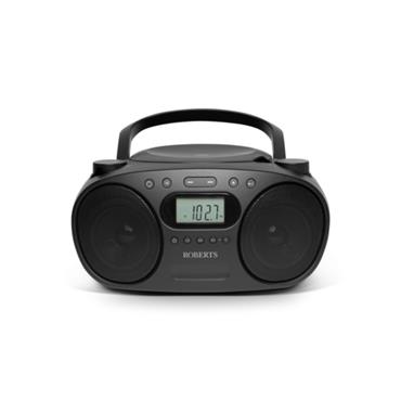ROBERTS ZOOMBOXFMBK CD BOOMBOX BLACK