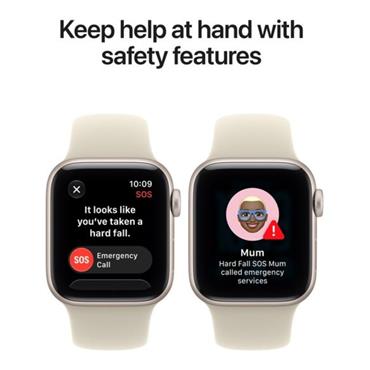 Apple Watch SE 3 40mm Midnight Aluminum Case with Navy Blue Sport Band S/M