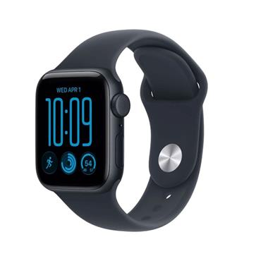 Apple Watch SE 3 40mm Midnight Aluminum Case with Navy Blue Sport Band S/M