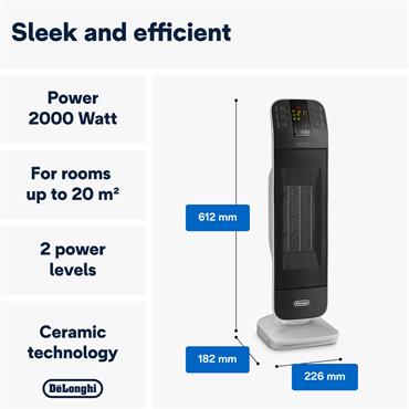 DELONGHI HFX65V20 TOWER FAN HEATER