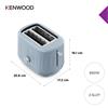 KENWOOD RIPPLE GREY TOASTER