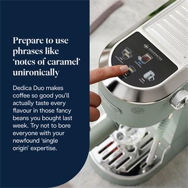 DELONGHI DEDICA DUE COFFEE MACHINE GREEN