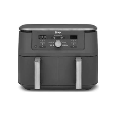 NINJA DZ400UK 9.5L DUAL AIRFRYER, METTALIC GREY