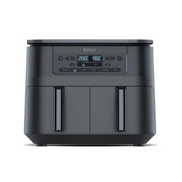 NINJA DZ300UK 7.6L DUAL AIR FRYER, METALLIC GREY