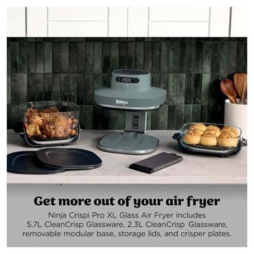 NINJA CRISPI PRO 7-IN-1 GLASS AIR FRYER – ASH GREY
