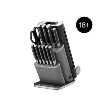 NINJA STAYSHARP 13P KNIFE BK SET & SHARPENER BLACK