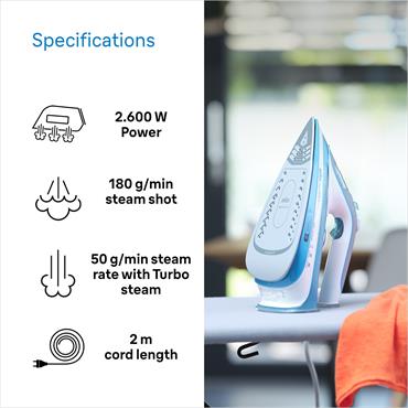 BRAUN SI5008BL 2600W STEAM IRON