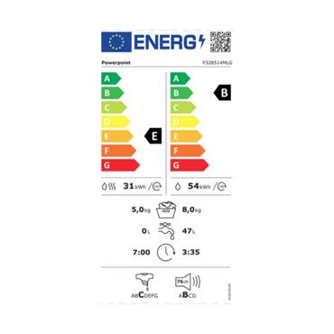 POWEROINT P328514MLG 8KG/5KG WASHER DRYER GREY