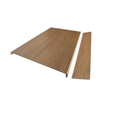 LIGHT OAK WOOD GRAIN DOUBLE WINDER STAIR T&R