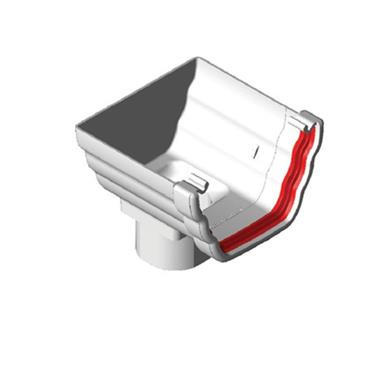 FREEFLOW OGEE STOPEND OUTLET WHITE