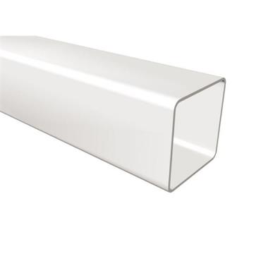 FREEFLOW DOWNPIPE SQ PIPE 4 MTR WHITE