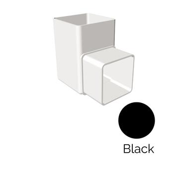 FREEFLOW SQ 90' OFFSENT BEND BLACK