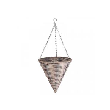 14" OCEANA FAUX RATTAN CONE