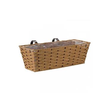 SG 19IN BARI FAUX RATTAN PLANTER - SAND
