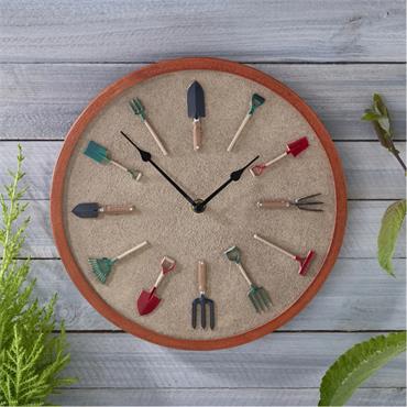 SG 12IN GARDEN TOOLS WALL CLOCK