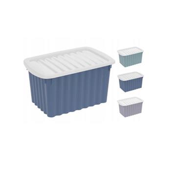 STORAGE BOX WITH LID 3ASS CLR