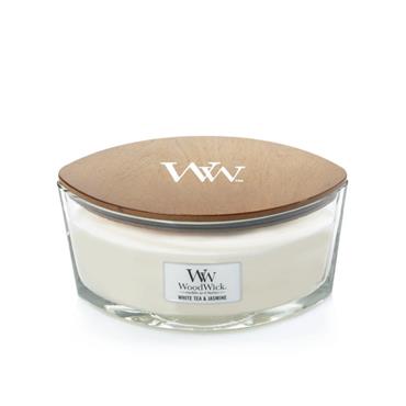 WOODWICK WHITE TEA JASMINE ELLIPSE JAR