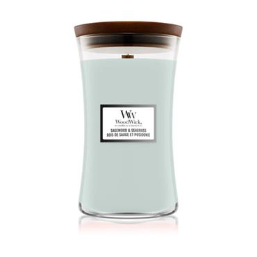 WOODWICK LARGE SAGEWOOD AND SEAGRASS