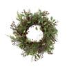 Berry glitter wreath glitter red berries, pinecones indoor