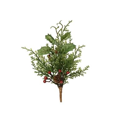 Berry glitter spray glitter red berries, pinecones indoor