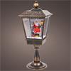 KAE LED lantern plastic snowfall indoor antq brass