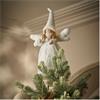 35cm White Lace Tree Top Angel