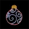 78 x 59cm Twinkling Baubles w/245 Red & White LED