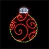 78 x 59cm Twinkling Baubles w/245 Red & Green LED
