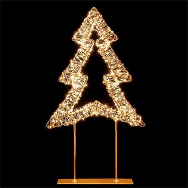 45cm Twinkling R/Gold T/Top Tree w/500 White LED
