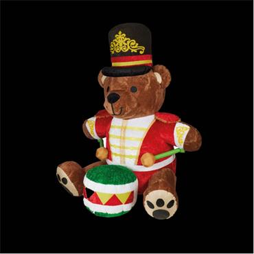 2.7m Lit Plush Teddy Drummer Inflatable