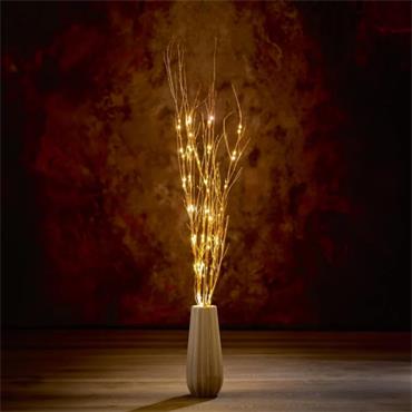 1.1m Lit Rose Gold Lit Twig with 80 Warm White LED