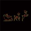 2.2m x 68cm Santa w/2 Reindeers w/662 M/Colour LED