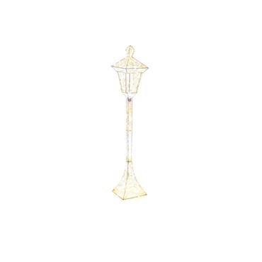 1.2m Lit FlexiBrights Mtl Lamp Post w600 White LED