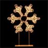 45cm Lit Gold T/T Snowflake w500 White LED & Timer