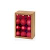 60mm 24pc Red Multi Finish Shatterproof Baubles