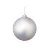 150mm 2pc Silver Shiny Shatterproof Baubles