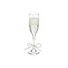 22cm Champagne Glass Gel Candle w/Silver Glitter