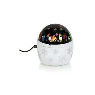 13cm Lit White Xmas Patterns N/Light Projector