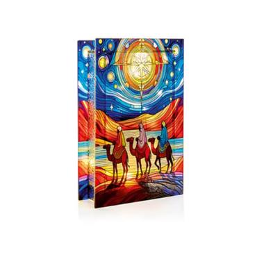 21x13cm Lit 3 W/Men Glass T/Top w25 LED x2 sided