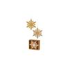 10cm Set of 6 Gold Glitter Snowflake Hanging Dec