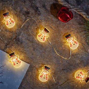 SG Snowman String Lights - Set of 20