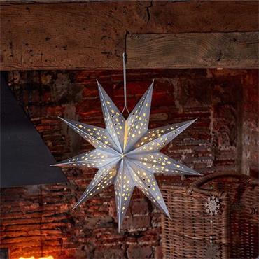 SG InLit Origami Star - Silver 50cm