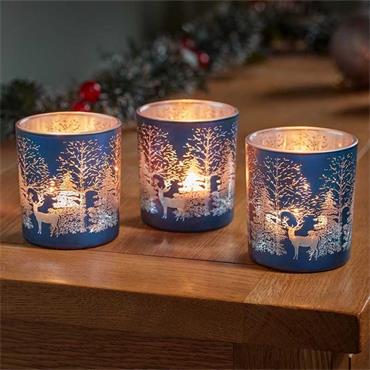 SG Wonderland T-Light Holders 3pk Sapphire