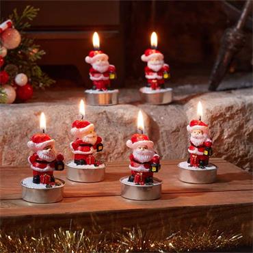 SG Santa Tealight Candles - Set of 6