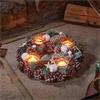 SG FrostPine Ring Quartet Candle Holder
